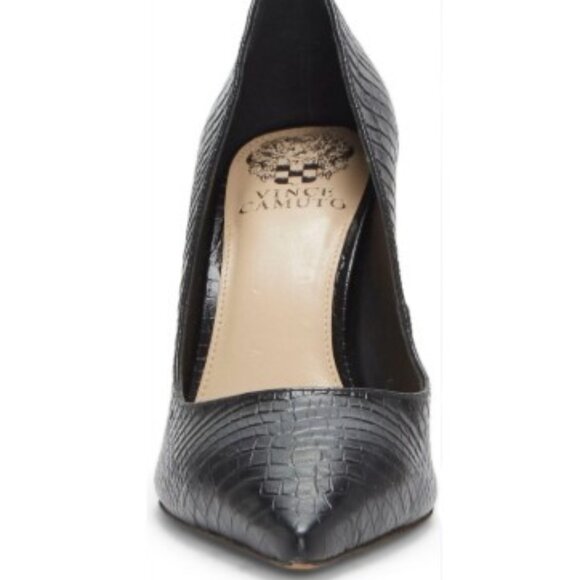 Vince Camuto Avaden Black Crocodile Pumps, 7 - Picture 2 of 12